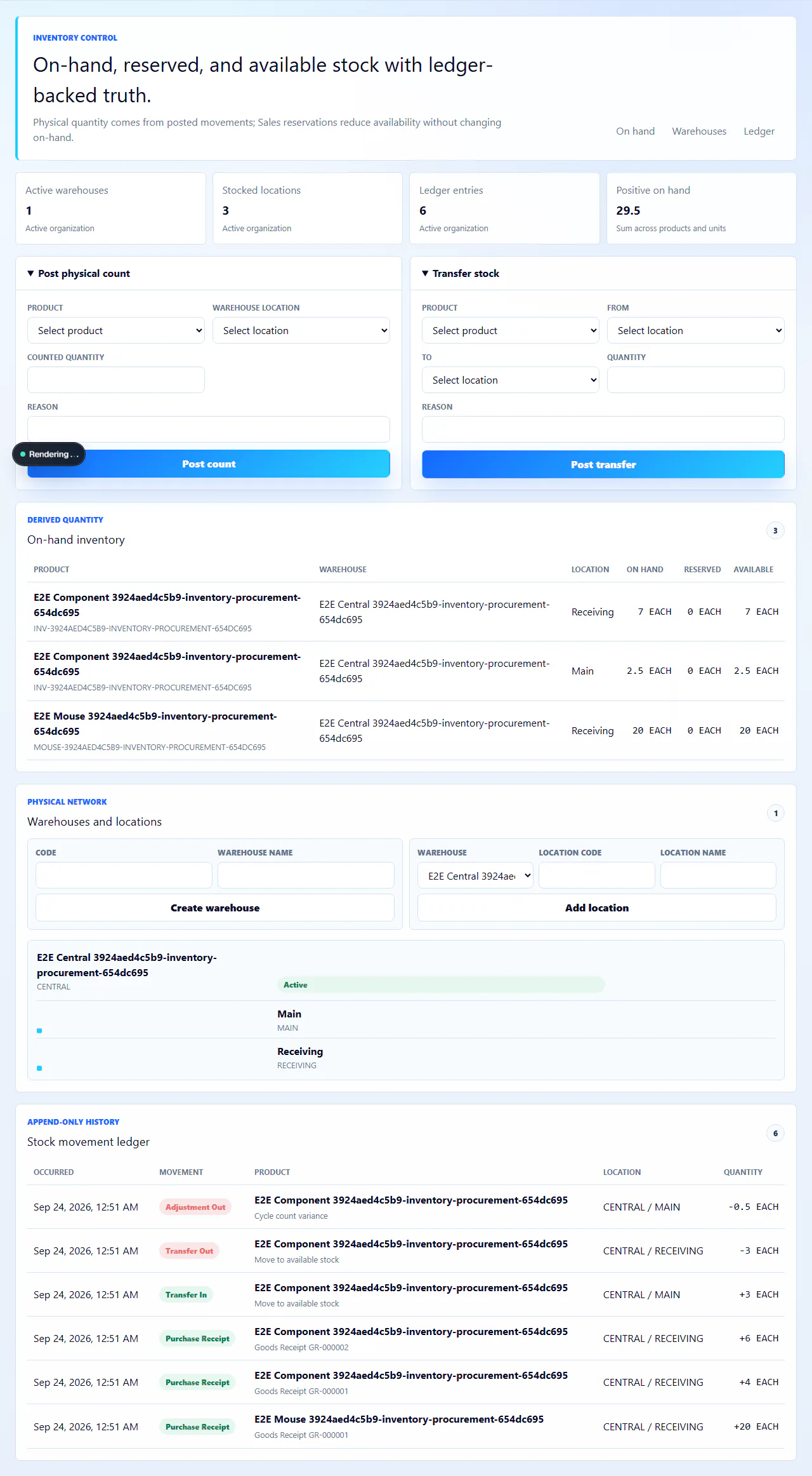 Zivanox Stock and movement interface with illustrative synthetic data.